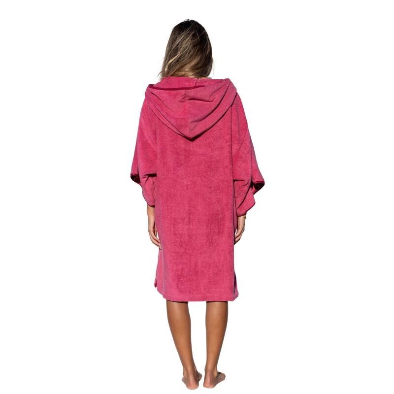 Surf Poncho |Pacifique Sud | Donna | Rosa |  Con maniche