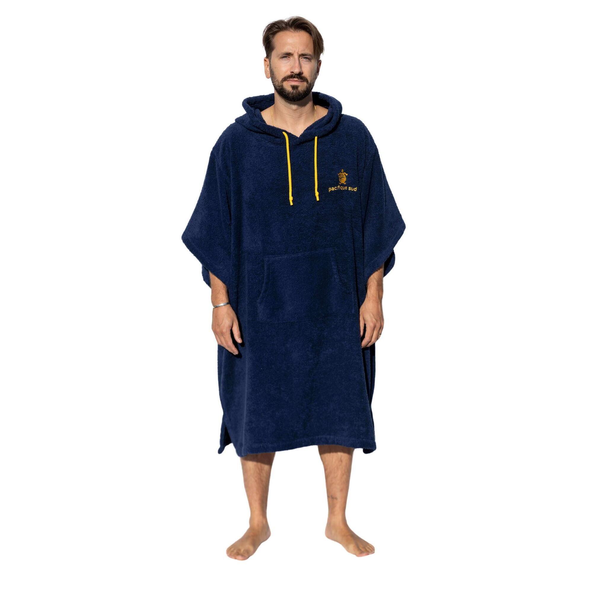 Poncho Surf | Blu | 100% Cotone | Unisex | Con maniche