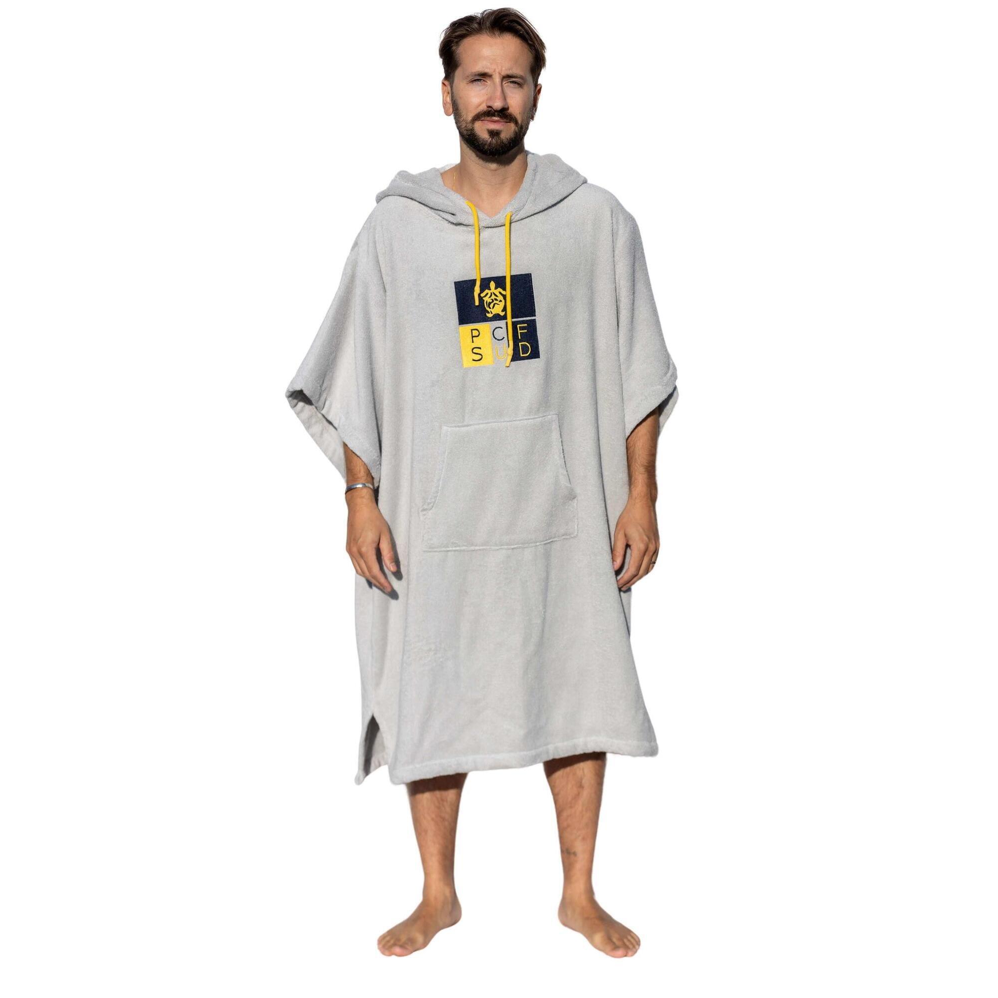 Poncho Surf | Light grey |100% Cotton | With sleeves