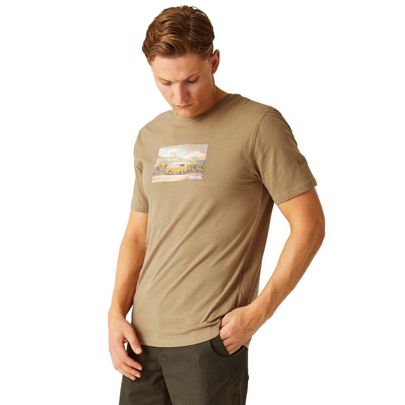 Tshirt CLINE Homme (Beige foncé)