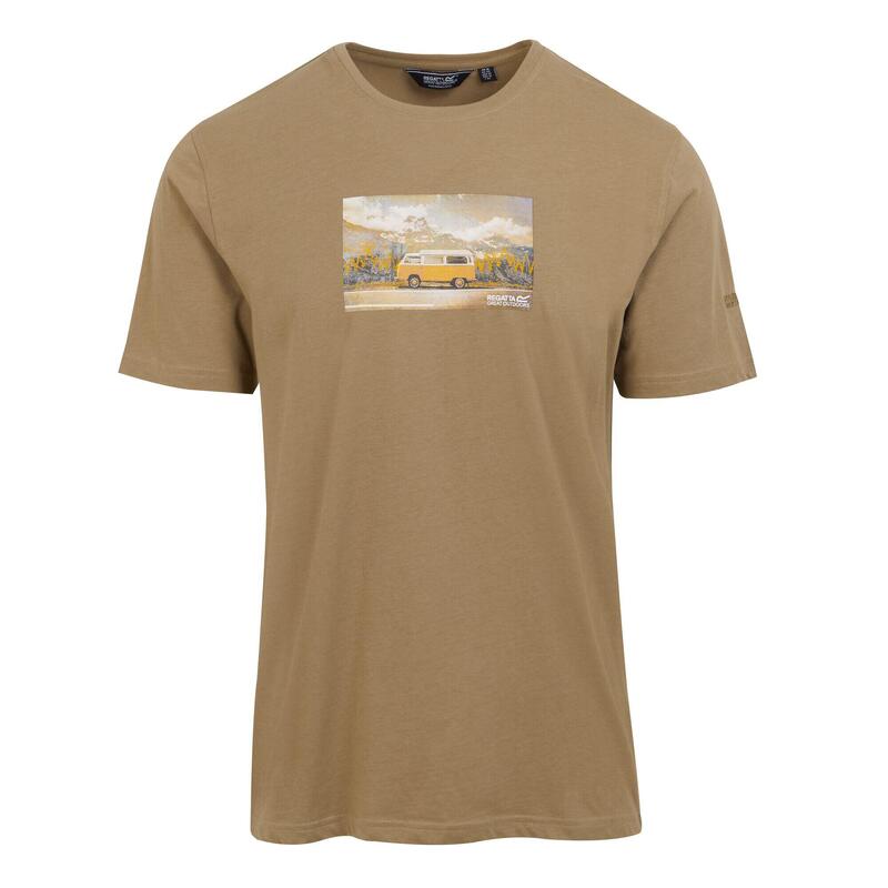 Heren Cline VIII Campervan TShirt (Goudzand)