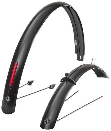 Curana CLite zestaw błotników 28" 45 mm z lampką ilu czarny