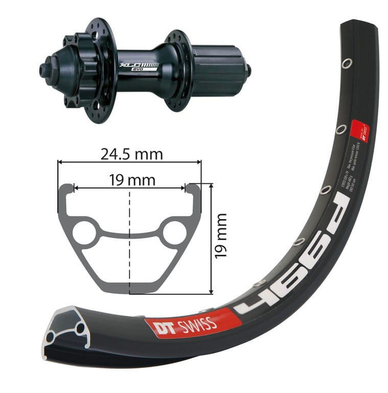 Hinterrad 6-Loch XLC DT Swiss 5/5