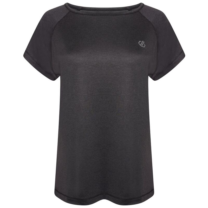 Dames Deftly Marl Workout Tshirt (Zwart)