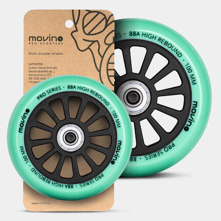 Kółka do hulajnogi wyczynowej Movino Nylon Core 100 mm (mint) - Nitro