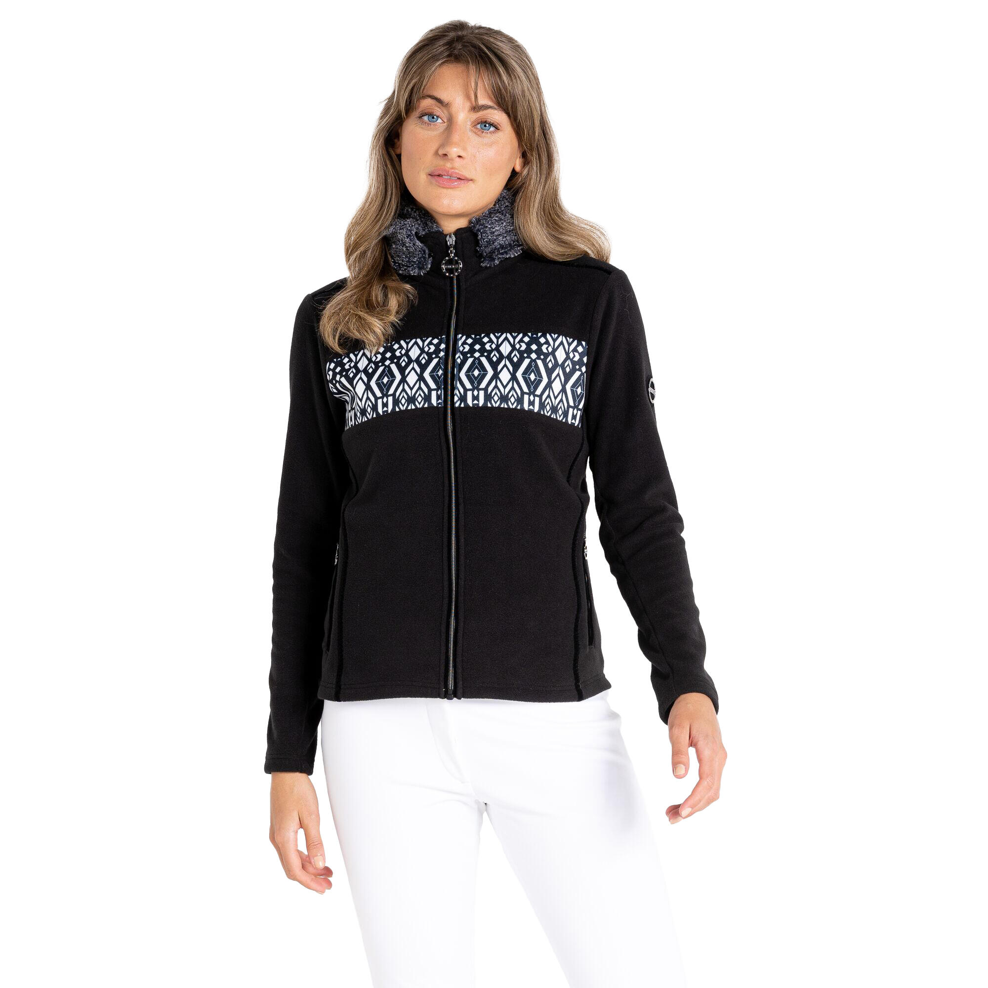"Engross II" Sweatshirt Durchgehender Reißverschluss für Damen Schwarz 4/5