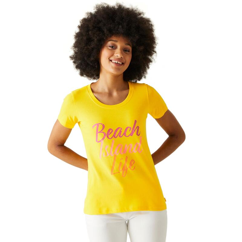 Tshirt FILANDRA BEACH Femme (Jaune vif)