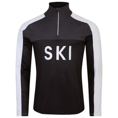 Heren ski core stretch basislaag top (zwart/ebbenhout)
