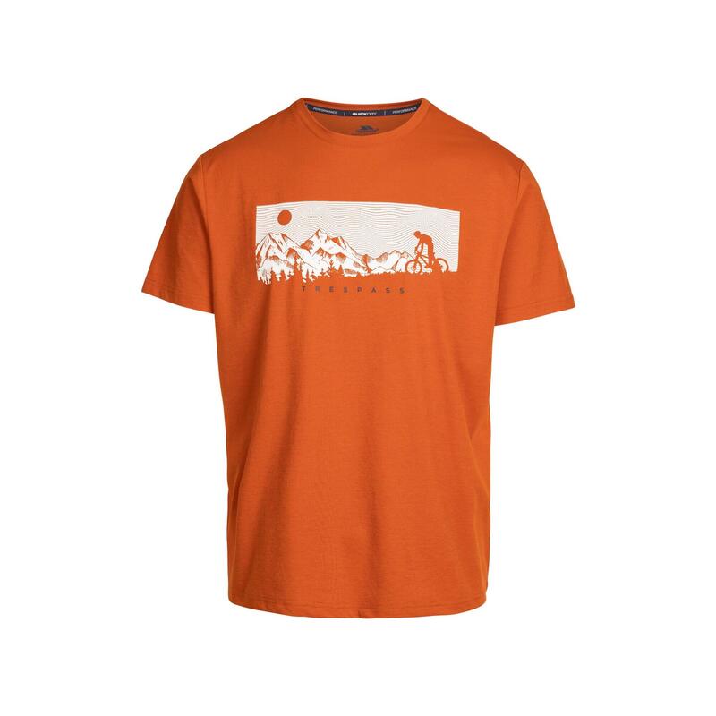 "Nellow" TShirt für Herren Dunkel Orange meliert