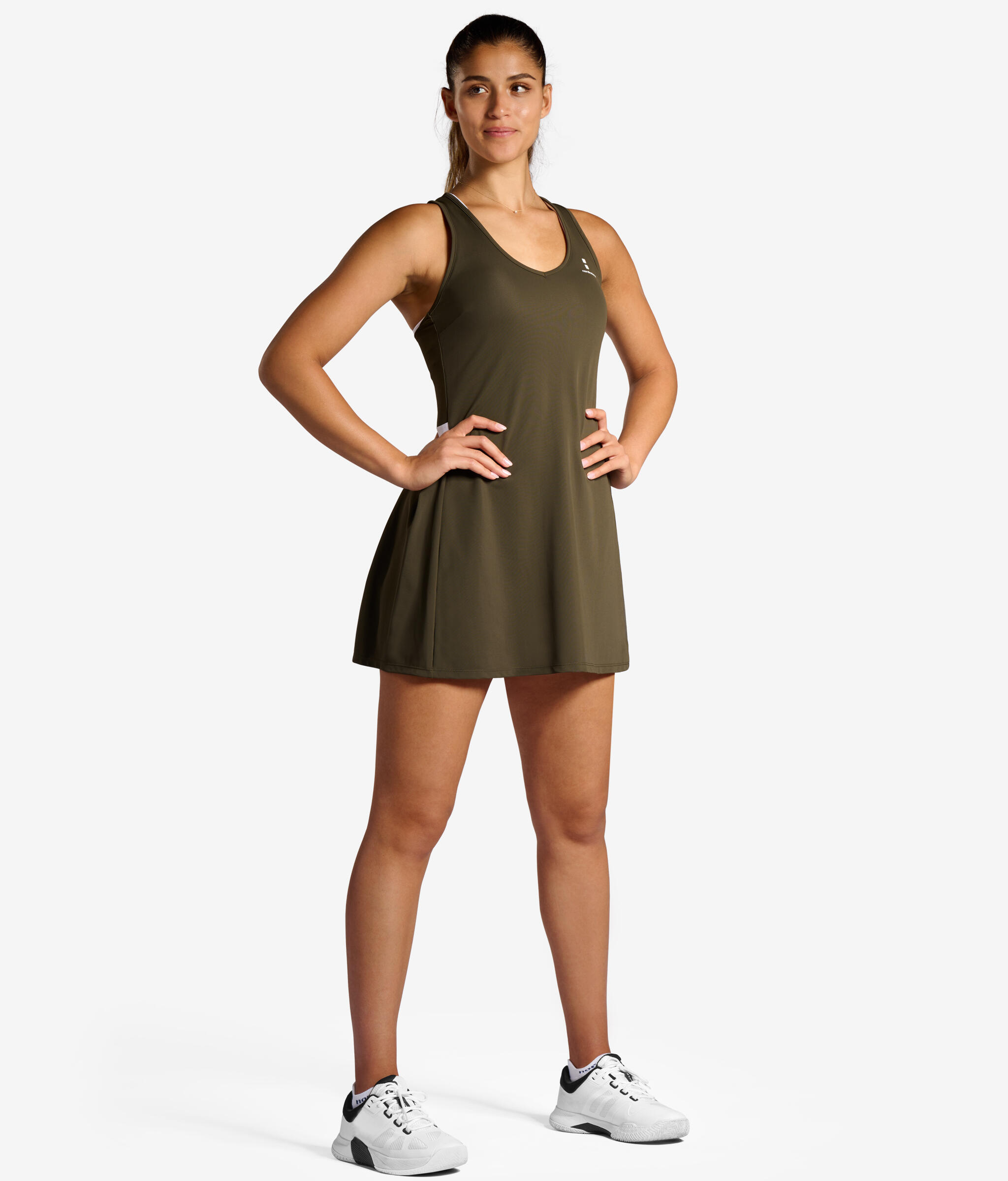 NORDICDOTS Elegance Tennis/Padel/Golf Jurk Dames - Olijf