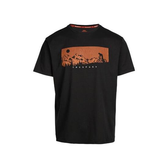 Heren Nellow Biker TShirt (Zwart)