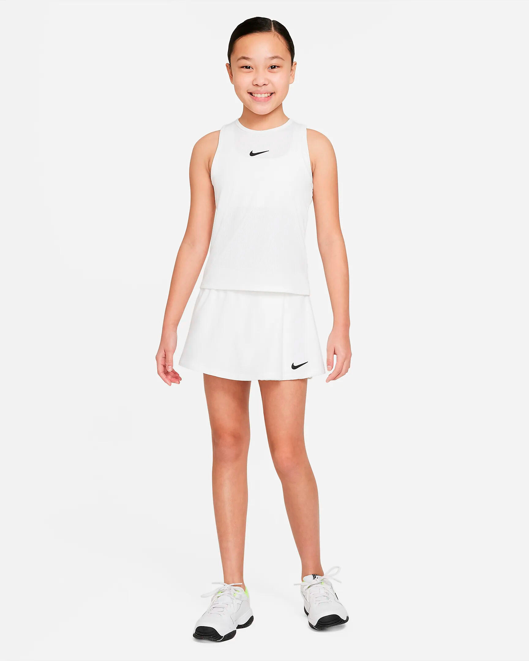 NIKE Court Dri-FIT Victory Jupe de Tennis Filles Blanc Taille L 6/6