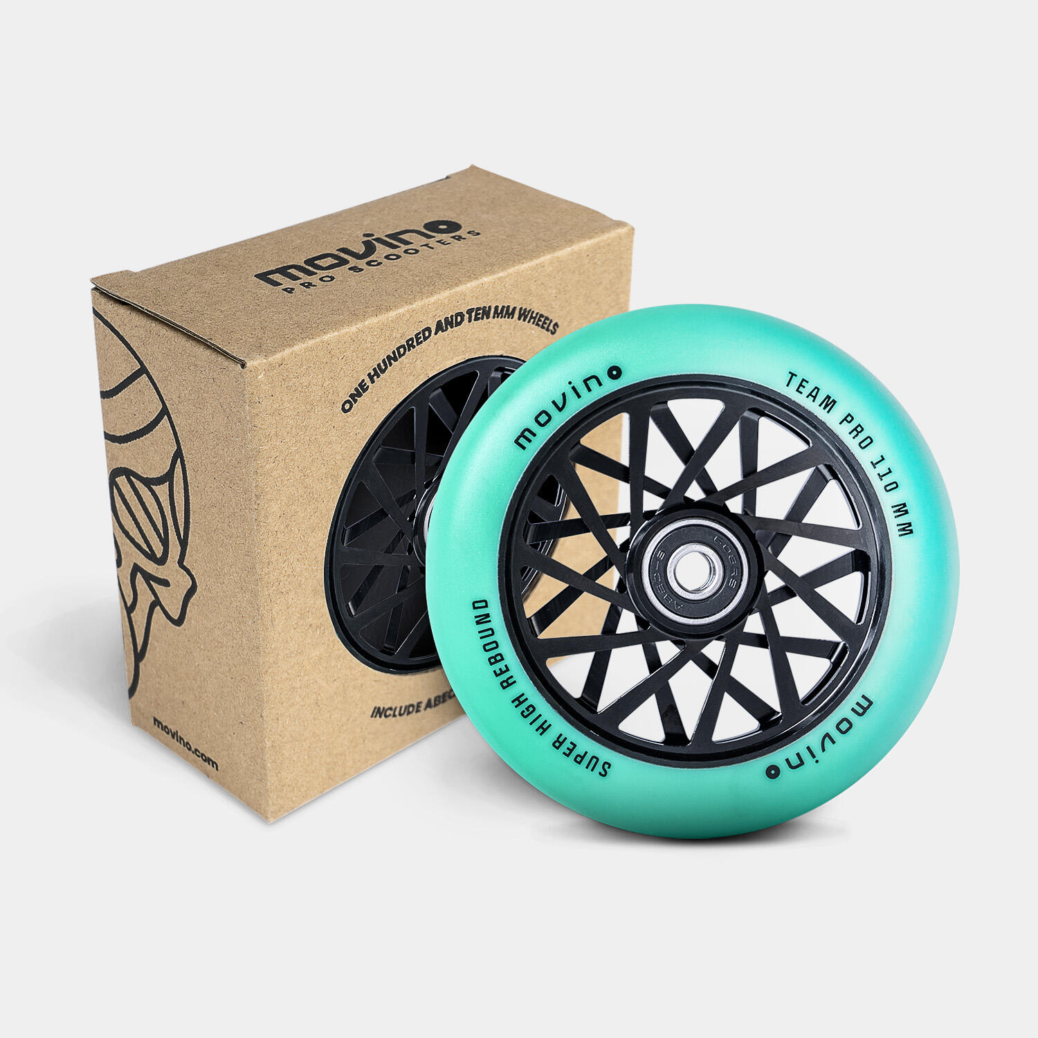 MOVINO Rollen für den Stunt-Scooter Movino TEAM PRO Spoked Ultralight 110 mm (minzgrün)