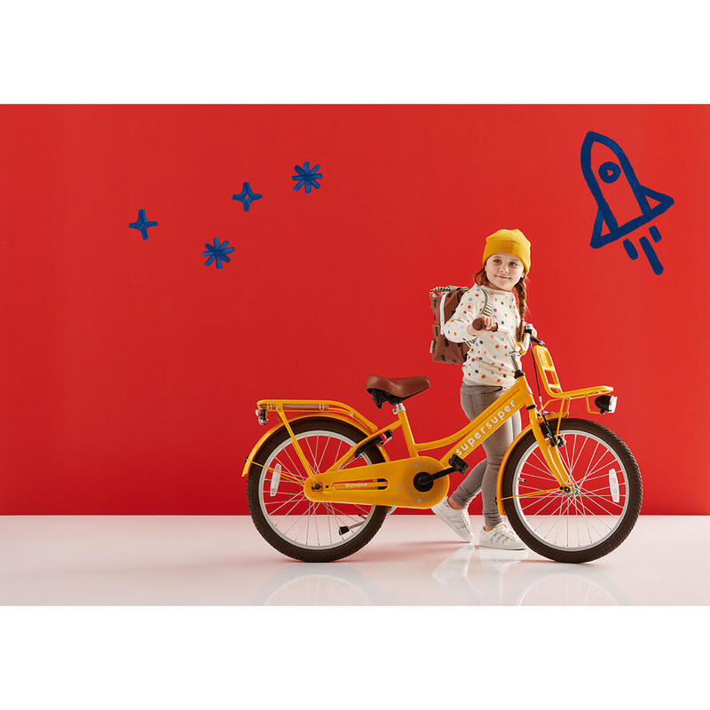 Vélo enfant SuperSuper Cooper Bamboo - 18 pouces - Jaune