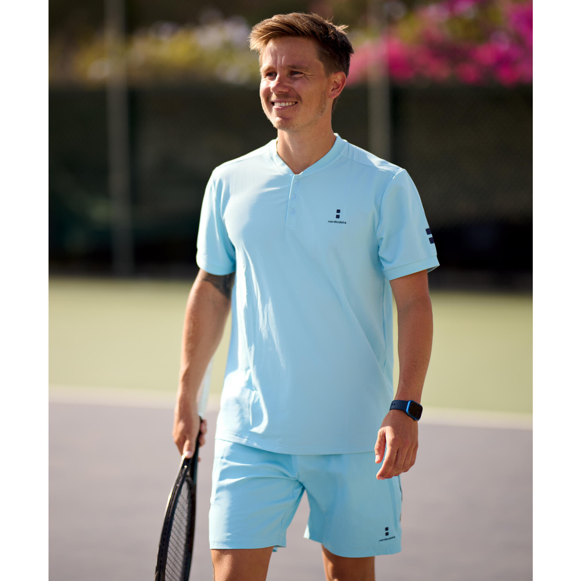 Uomo Polo Excellence Tennis - Blu freddo