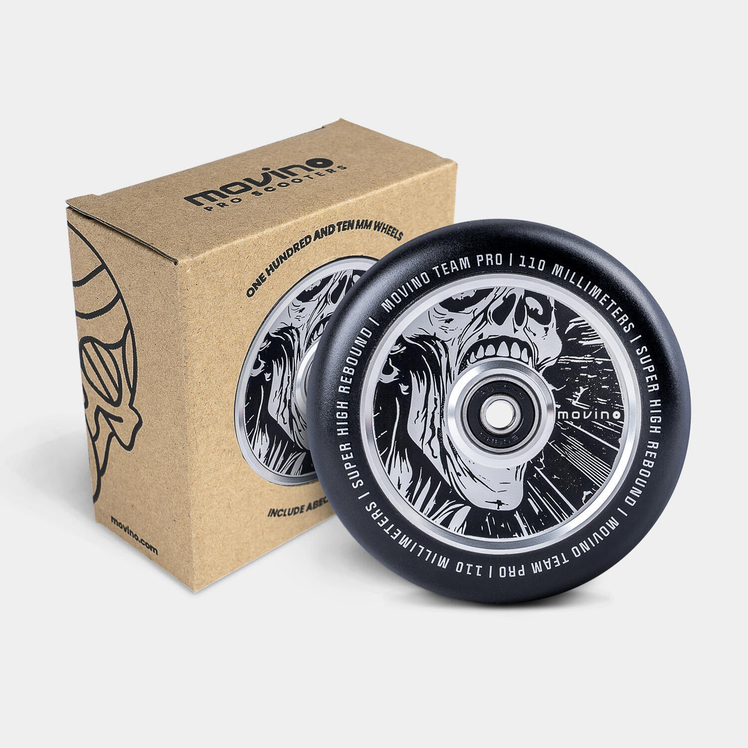 MOVINO Movino TEAM PRO Full Core 110 mm Rollen für Stunt-Scooter Schwarz