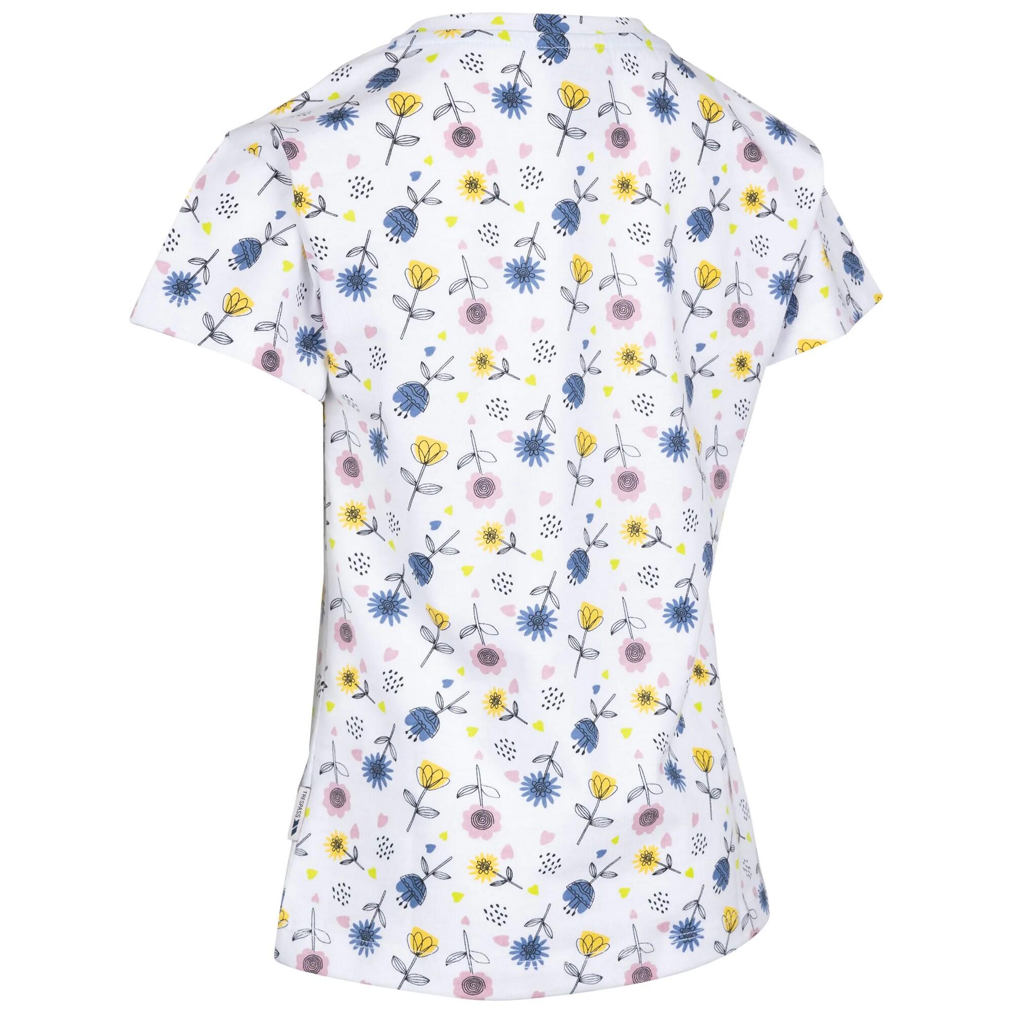 Girl's PLEASANTLY T-shirt (White / Blue / Yellow)