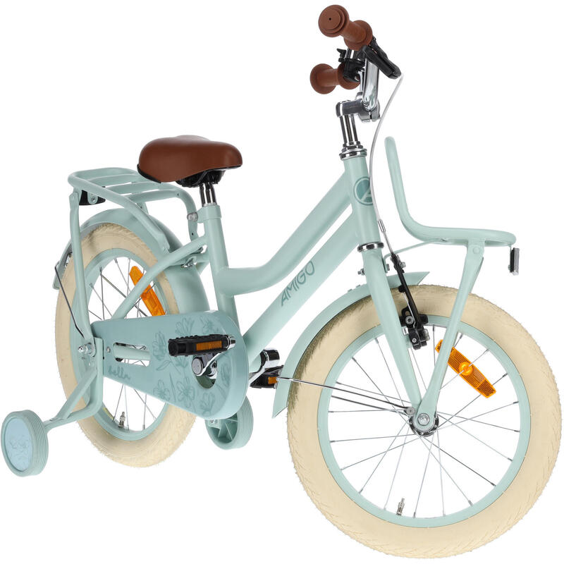 AMIGO Vélo fille Bella 16 Pouces 26 cm Fille Frein à rétropédalage Vert