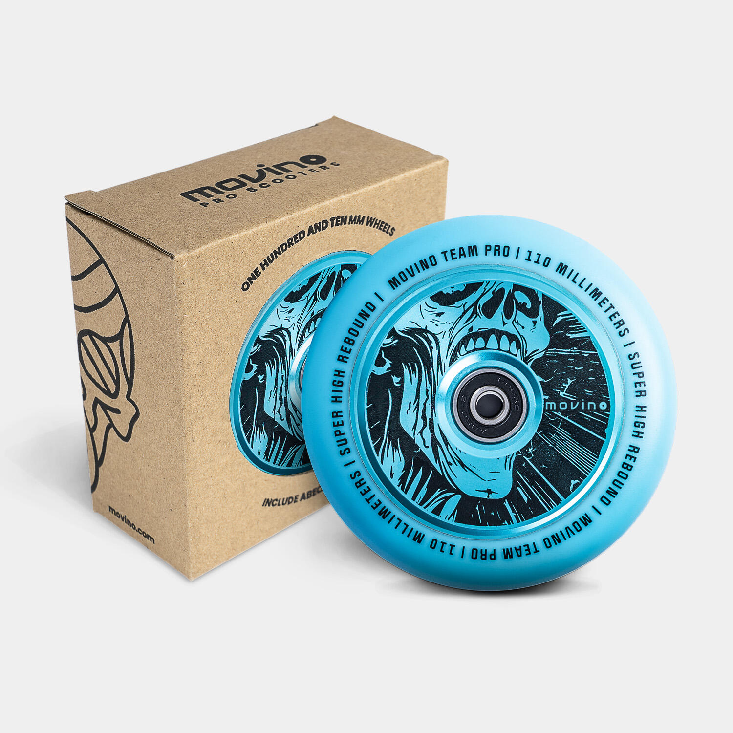 MOVINO Movino TEAM PRO Full Core 110 mm Rollen für Stunt-Scooter Blau