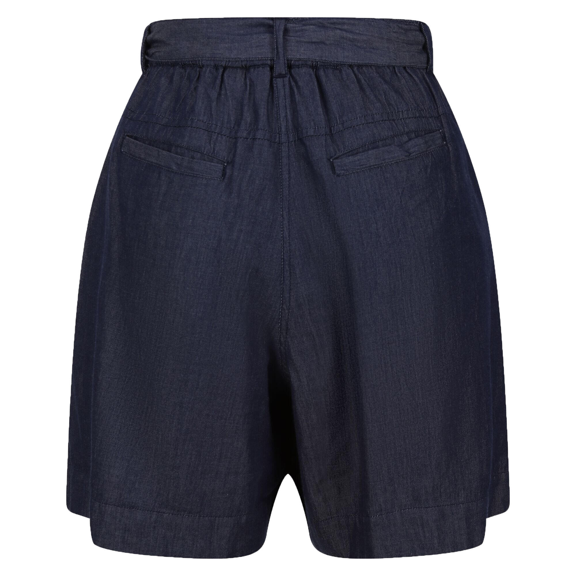 Womens/Ladies Sabela Paper Bag Shorts (Chambray) 2/5