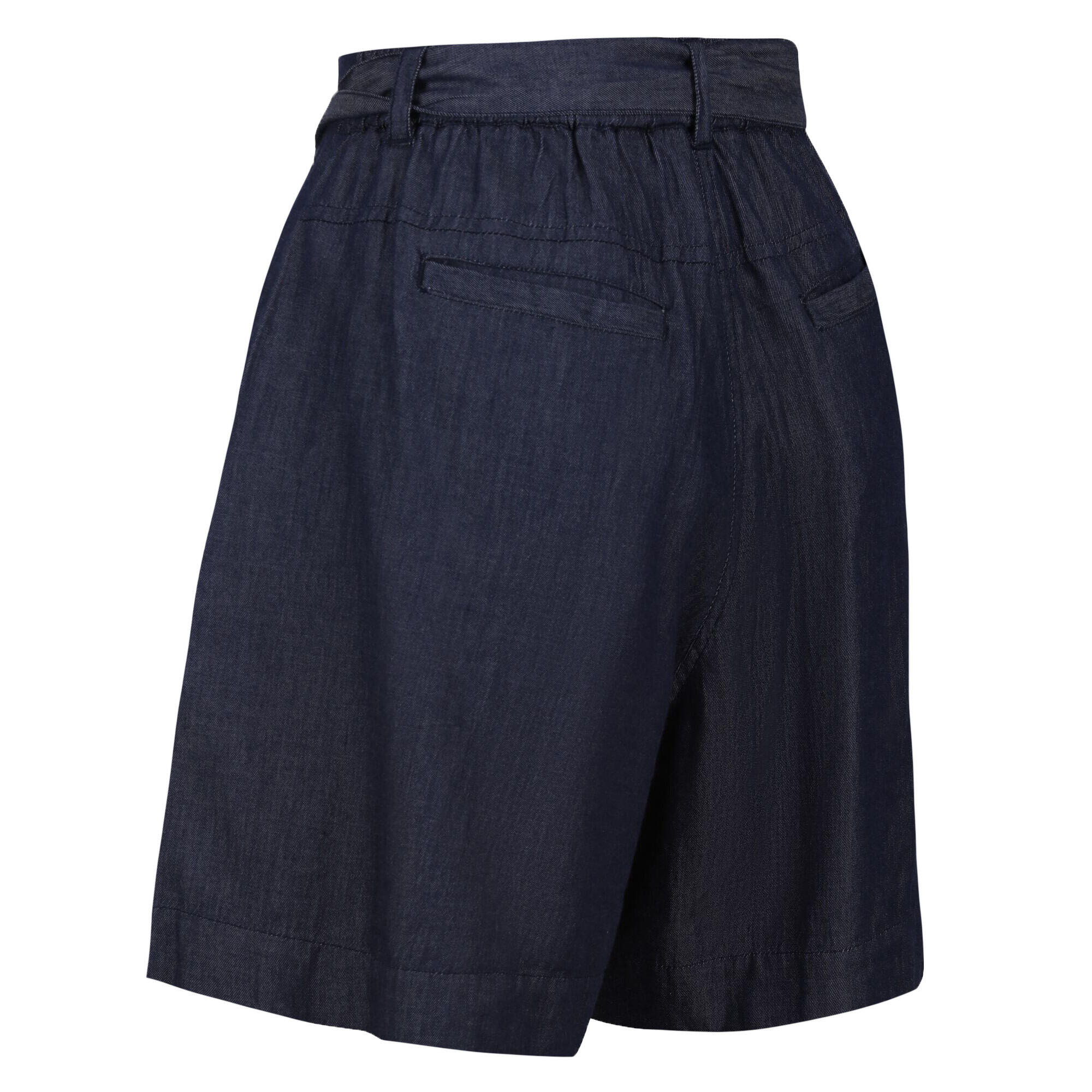 Womens/Ladies Sabela Paper Bag Shorts (Chambray) 4/5