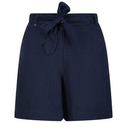 Dames Sabela Paper Bag Shorts (Blauw Opaal)