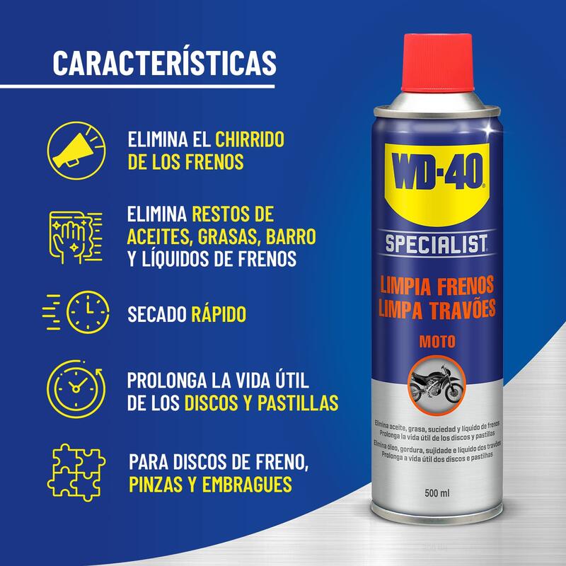 Limpia frenos Moto WD-40 500ML AER