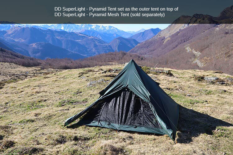 DD SuperLight Pyramid Mesh Tent 2/6
