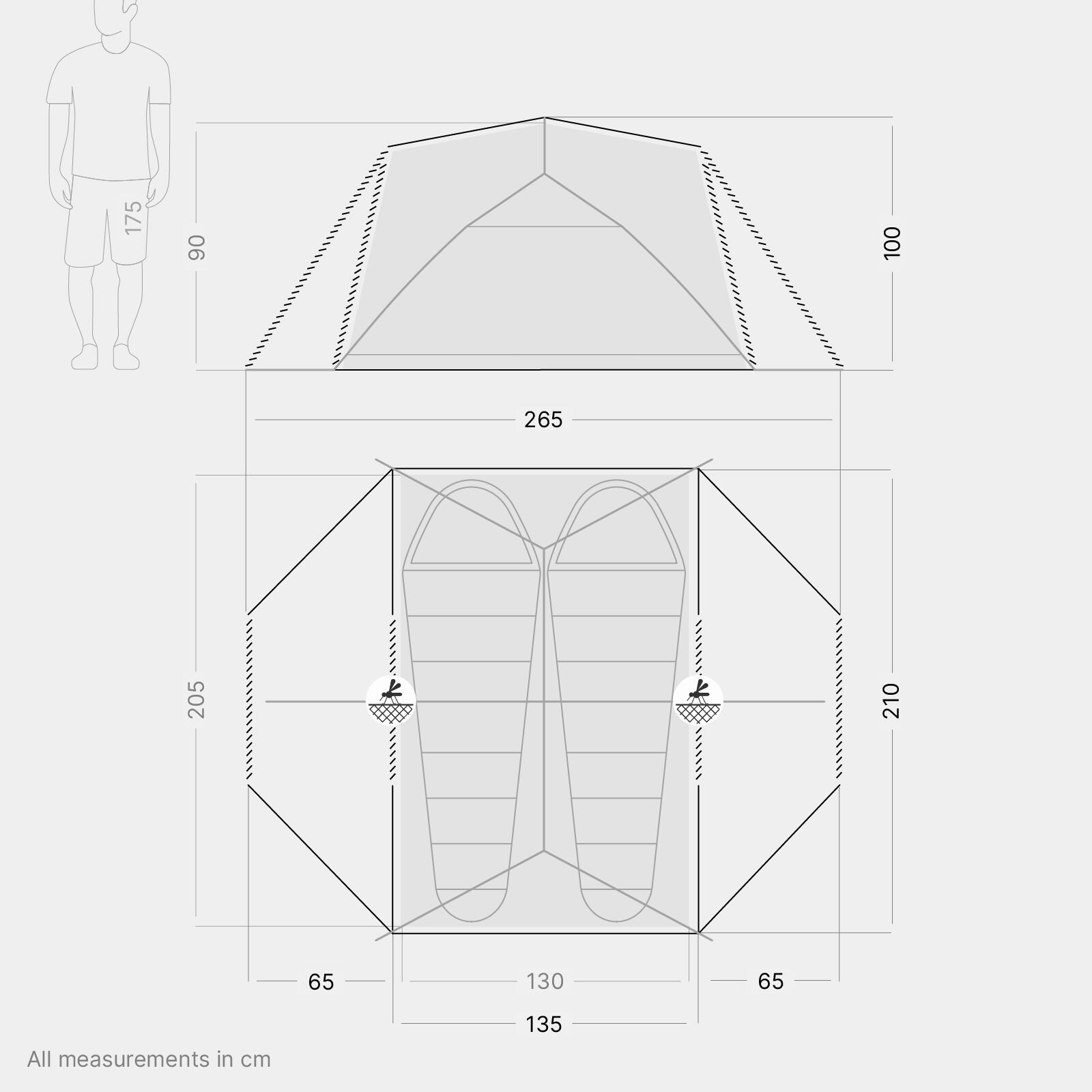 Tente dôme de trekking - 2 places (2,88 kg) Light Birch S, légèreté et compacité 2/7