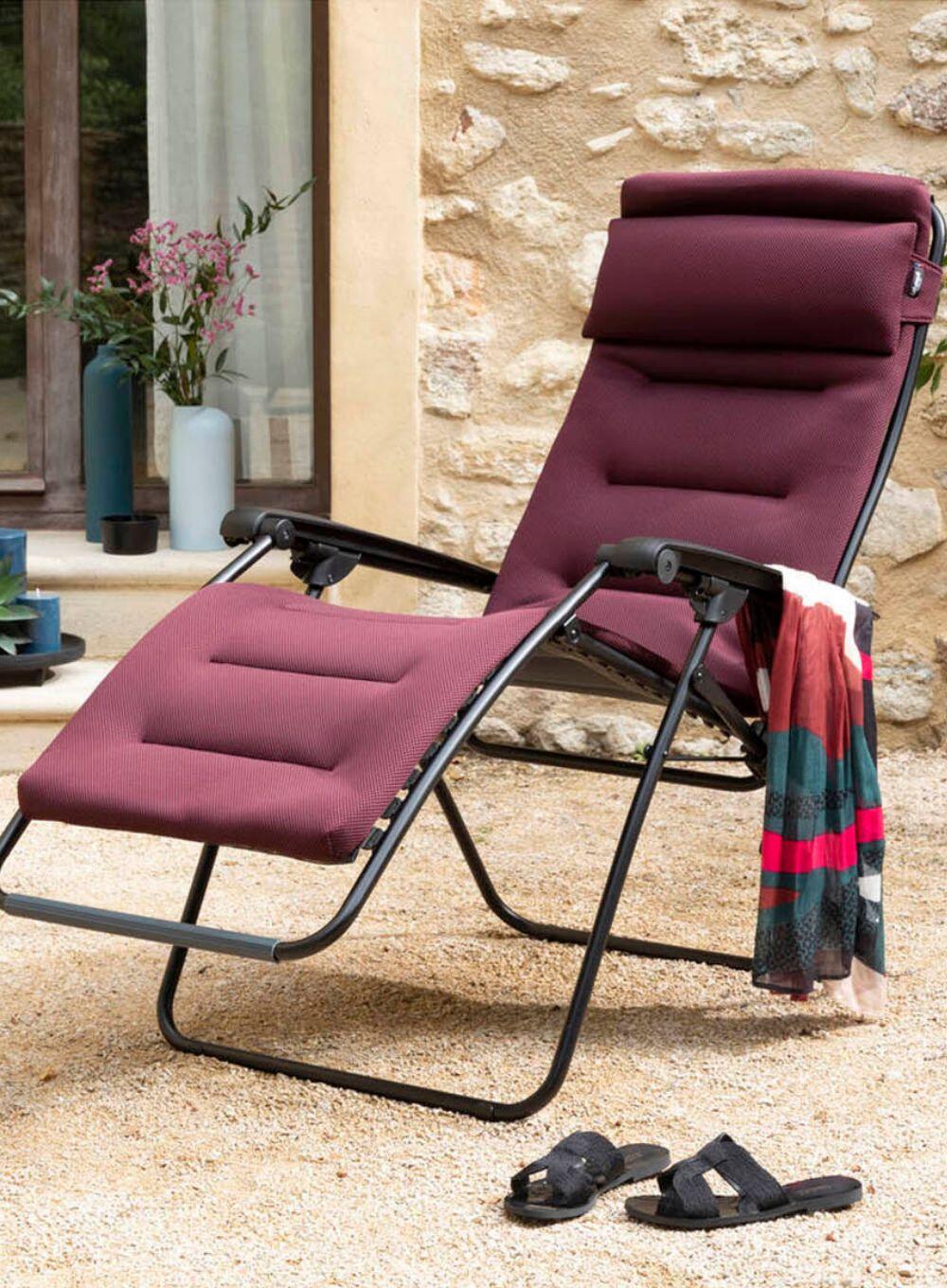 Fauteuil Relax matelassé Zéro Gravité - RSX CLIP - Rouge - Lafuma Mobilier 7/7