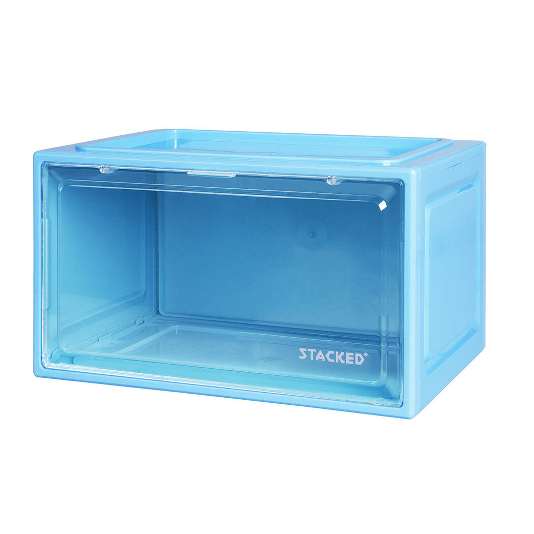 Stacked Sneaker Display Case Shoe Storage Box Clear Magnetic Stackable