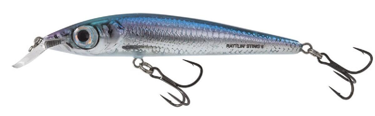 SALMO Salmo Rattlin Sting Suspending 9cm Holographic Blue - Roofvis Pluggen
