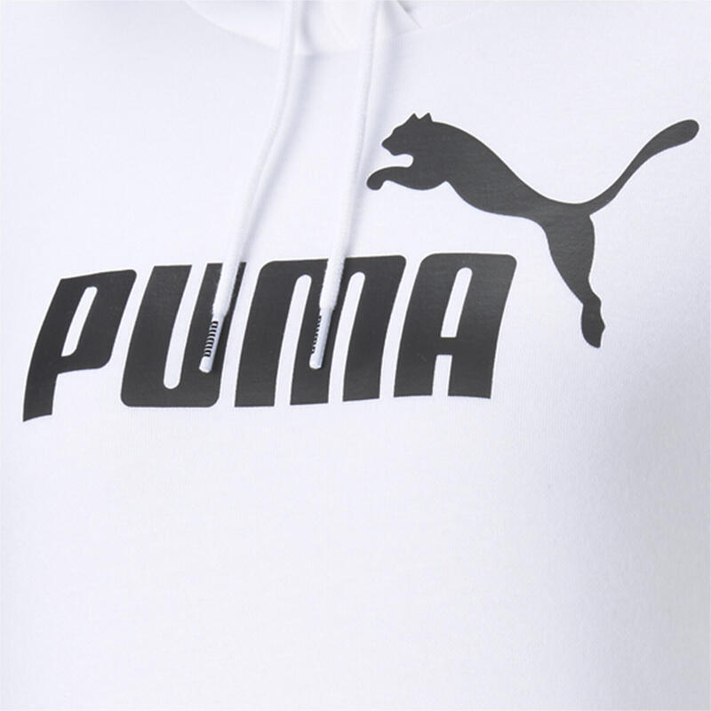 PUMA Mulher Essentials Logo Hoodie Hooded Top - Branco