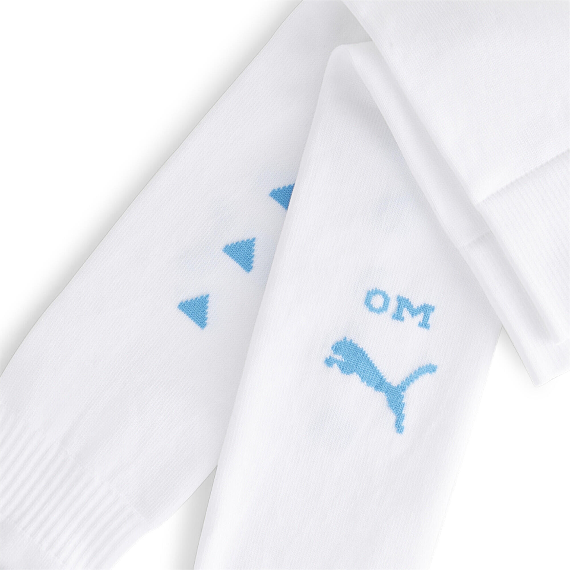 Olympique de Marseille voetbalsokken PUMA White Bleu Azur Blue 2/3