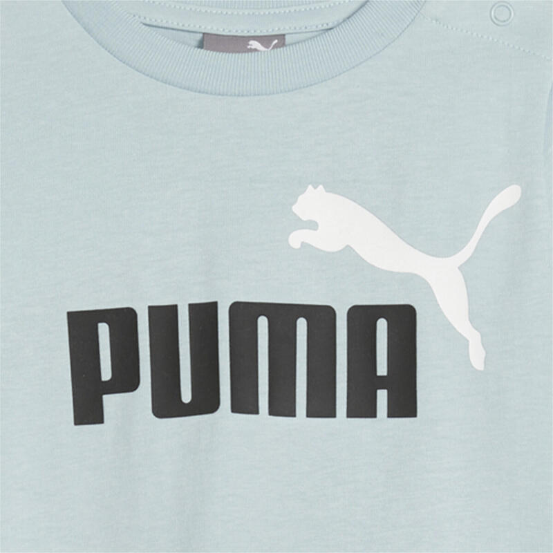 Minicats T-shirt en short set voor baby's PUMA Turquoise Surf Blue