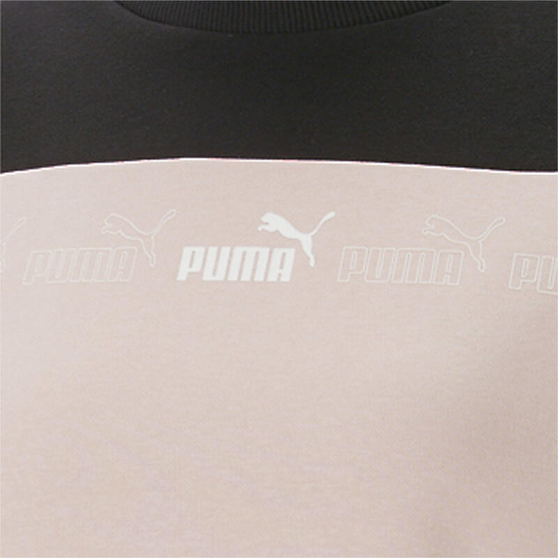 Sudadera de cuello redondo Mujer Around the Block PUMA Rose Quartz Black Pink