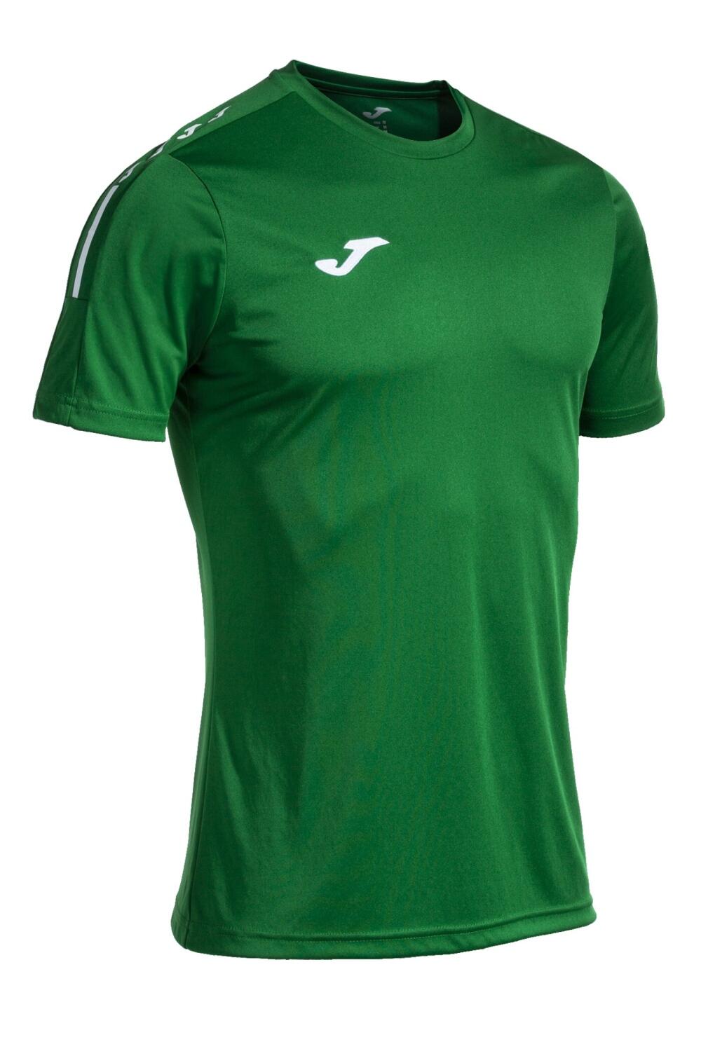 Maillot Manches Courtes Football Homme Joma Olimpiada Vert 1/4