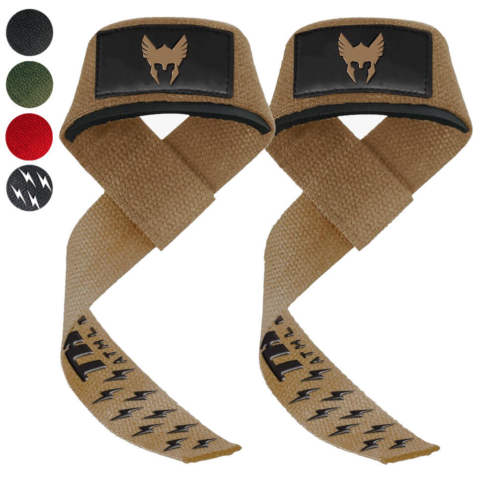 Thor Athletics - Sangles De Levage - Sangle De Tirage Musculation - Grip Supplémentaire Camel - Sangle De Tirage - Marron|noir - Taille Unique - Decathlon