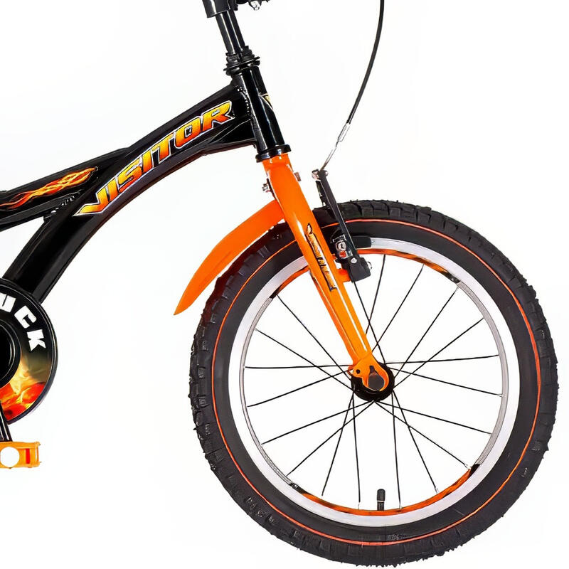 Explorer Monster Truck 16 gyerek kerékpár fekete-narancs