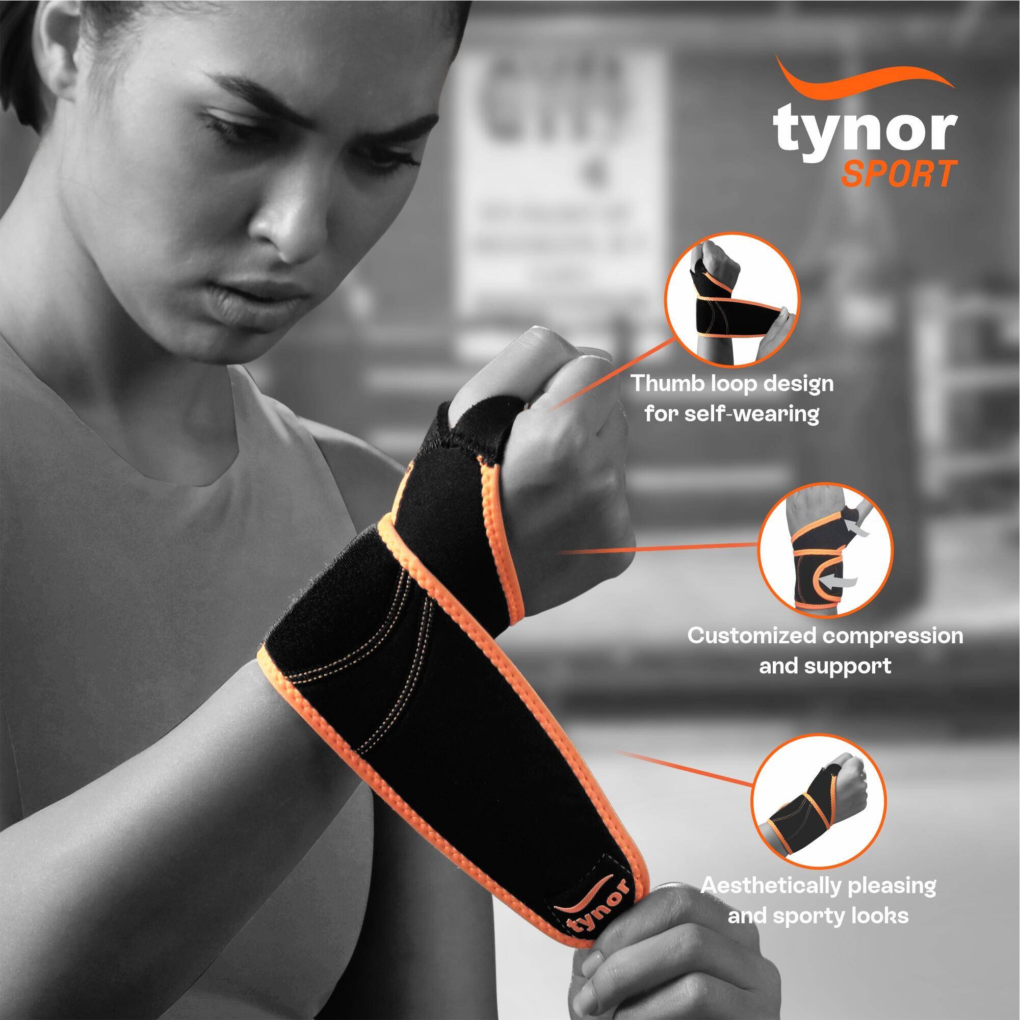 TYNOR WRIST SUPP. WITH TH. LOOP (NEO) N.G -  2