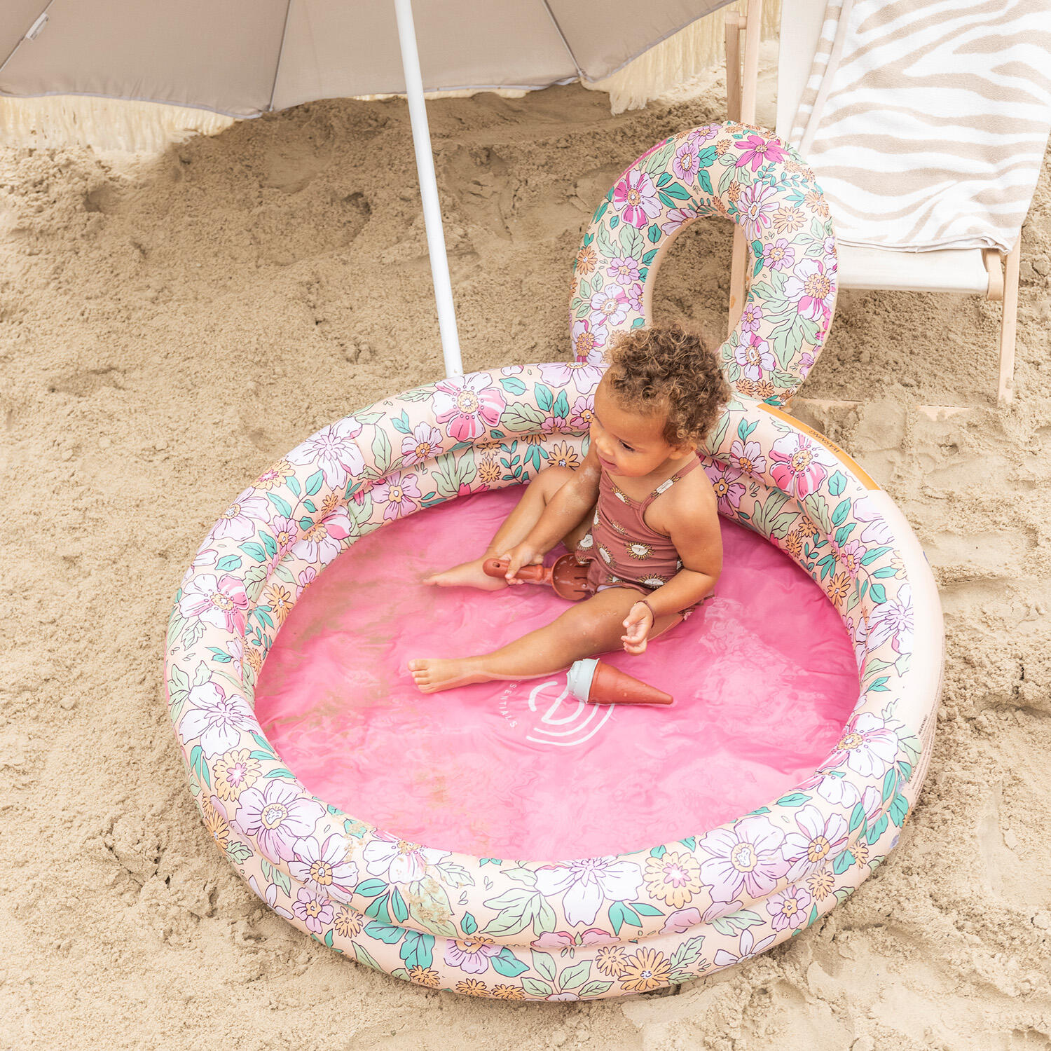 Swim Essentials Swimming Pool 100 cm Blume 100 x 17 cm 4/7