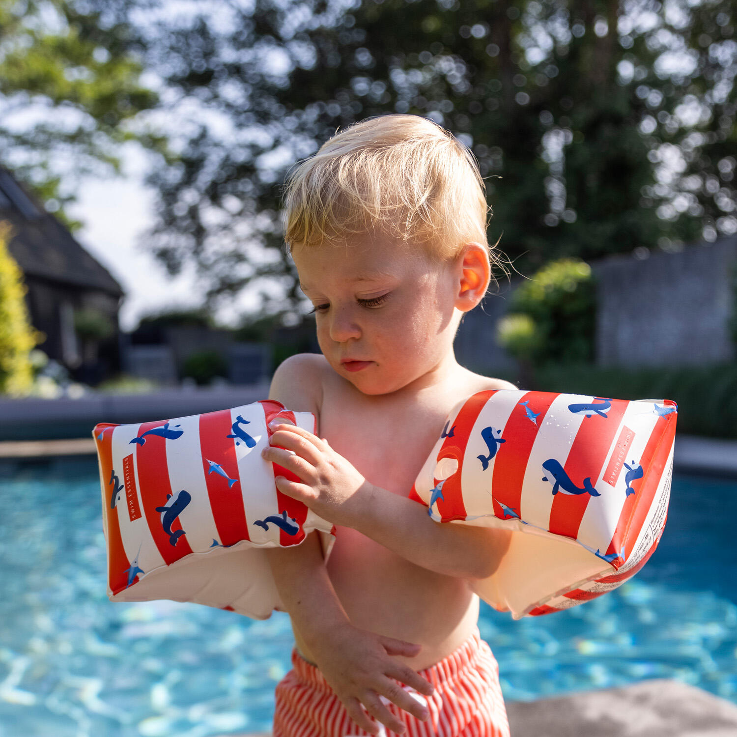 Swim Essentials Arm Bands - Red/white - Ocean Stripes 4/5