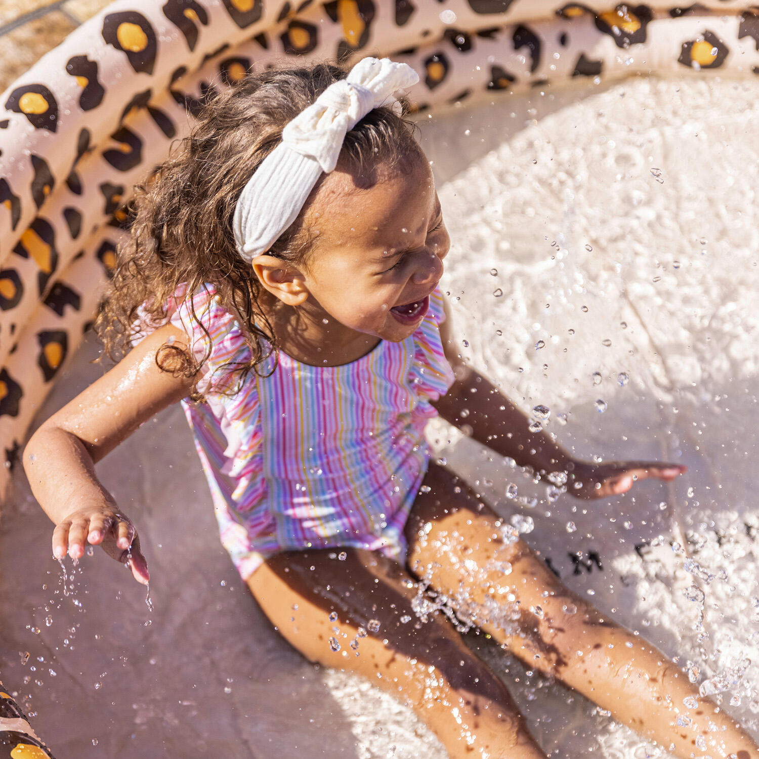 Baby swimming pool 150cm Beige Leopard