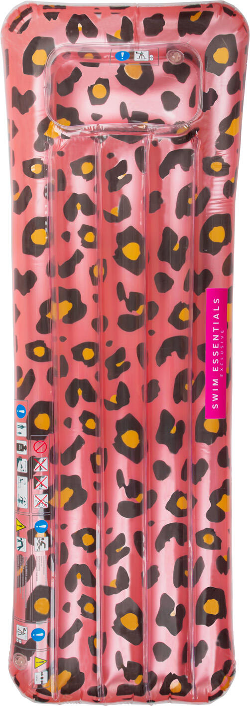 SWIM ESSENTIALS Luxus Luftmatratze Pantherprint Roségold 177 cm