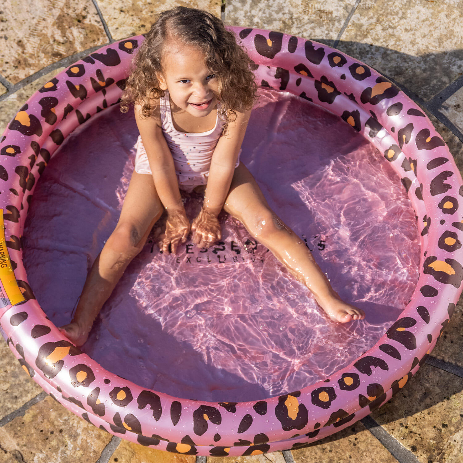 Swim Essentials Baby zwembad panterprint roségoud 100x15 cm 4/7