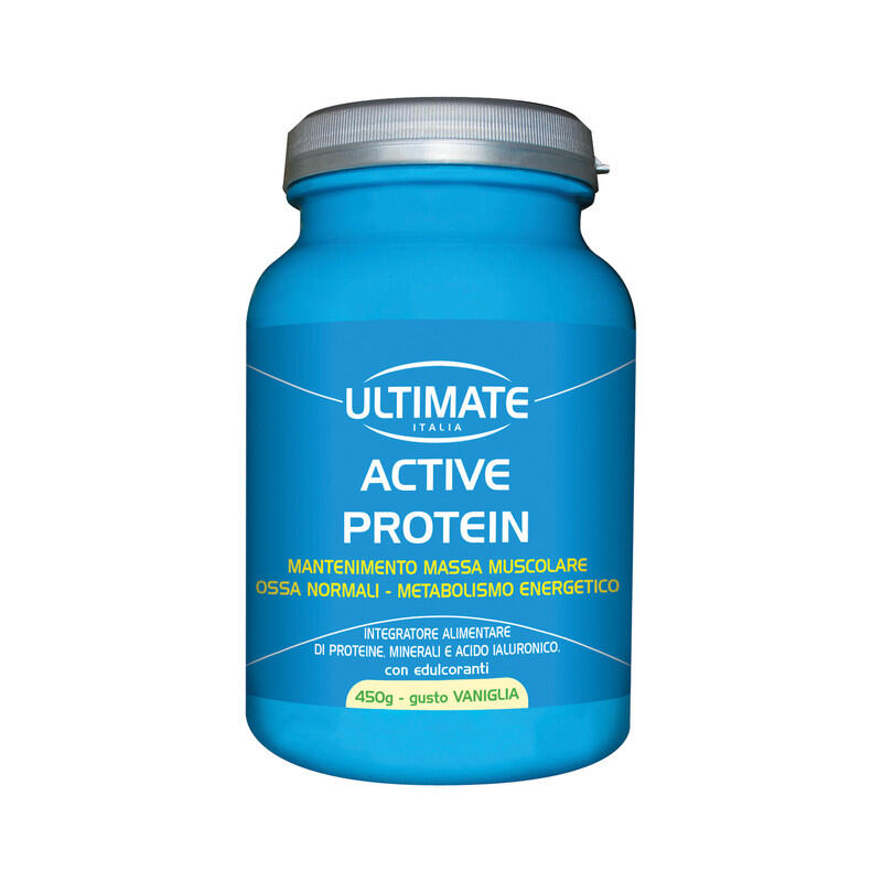 ACTIVE PROTEIN 450g VANIGLIA CON OLIO DI LINO, ACIDO IALURONICO, VIT E MINERALI