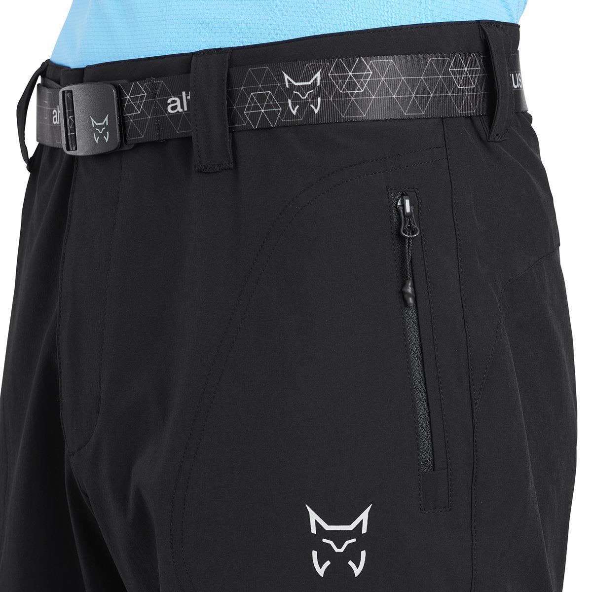 Pantalón Corto Senderismo de Montaña HOMBRE Altus TAUPO K30 ANTRACITA 3/4