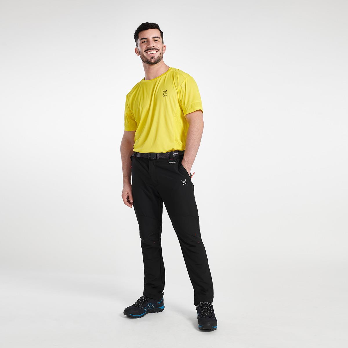 Camiseta de Manga Corta Senderismo de Montaña HOMBRE Altus EIRE AMARILLO 5/5