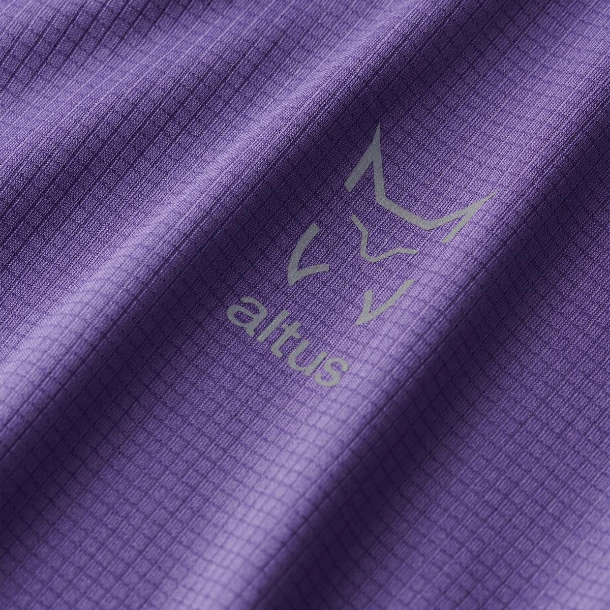 Camiseta de Manga Corta Senderismo de Montaña HOMBRE Altus EIRE MORADO 3/4