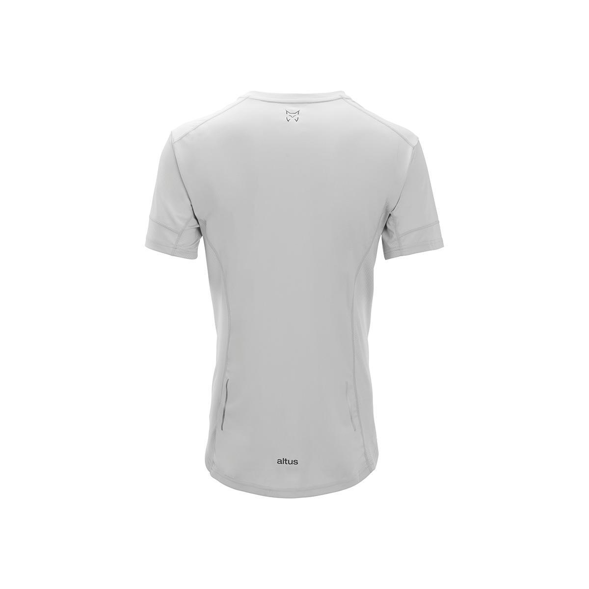 Camiseta de Manga Corta Senderismo de Montaña HOMBRE Altus EIRE AZUL GRIS 2/4